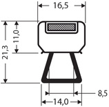 Uszczelka PCV wciskana z magnesem JPC-148